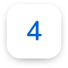 Ícone azul número quatro