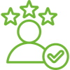 Ícone verde reputação
