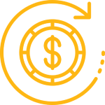 ícone amarelo dinheiro