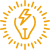 Ícone amarelo energia solar